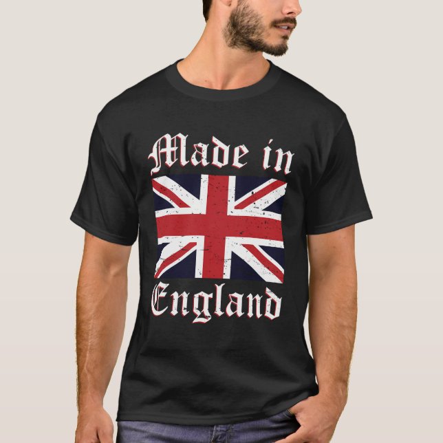 T-shirt Cool Royaume-Uni Drapeau Union Jack Fabriqué En An (Devant)