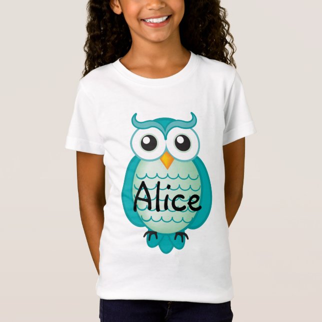 T-Shirt Cool sage du hibou | d'Aqua mignon (Devant)