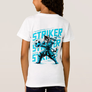 T-Shirt Cool Samurai Cat Soccer Striker - Gift for soccer