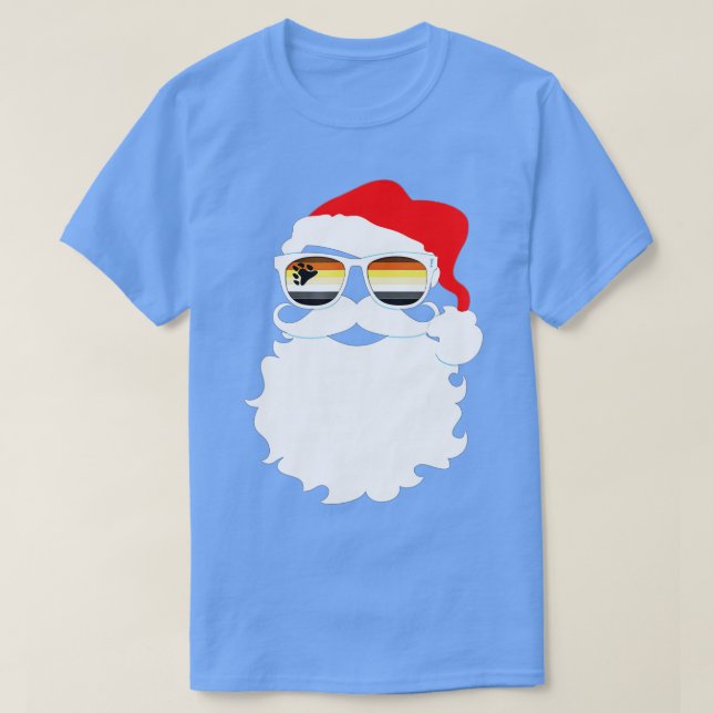 T-shirt "Cool Santa Claus Gay Bear Pride Flag Sung  (Design devant)