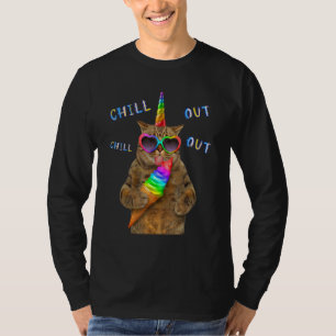 T-shirt Cool Sarcastic Unicorn Rainbow Cat graphismes