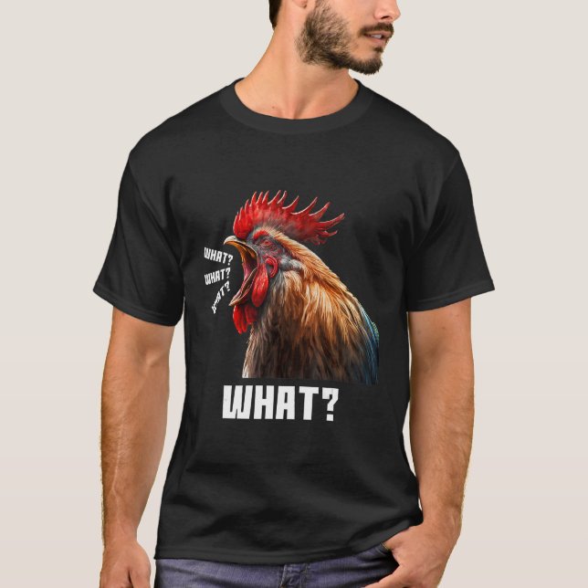 T-shirt Cool Sarcastique Angry Rooster hurlant Graphic De (Devant)