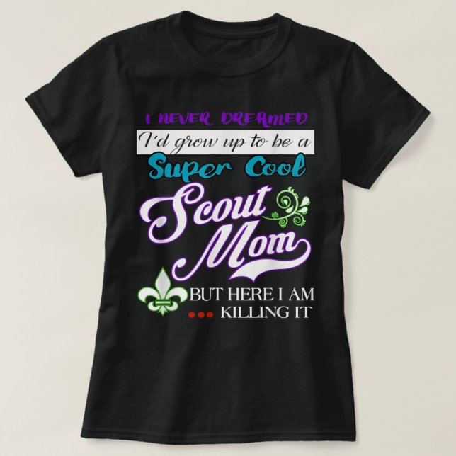 T-shirt COOL SCOUT MOM Dons amusants pour les femmes (Design devant)