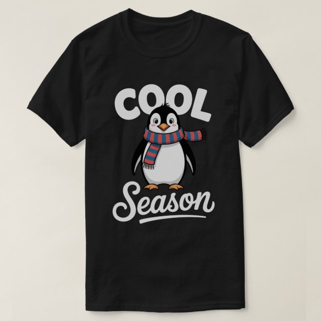 T-shirt Cool Season Penguin Christmas Tee (Design devant)