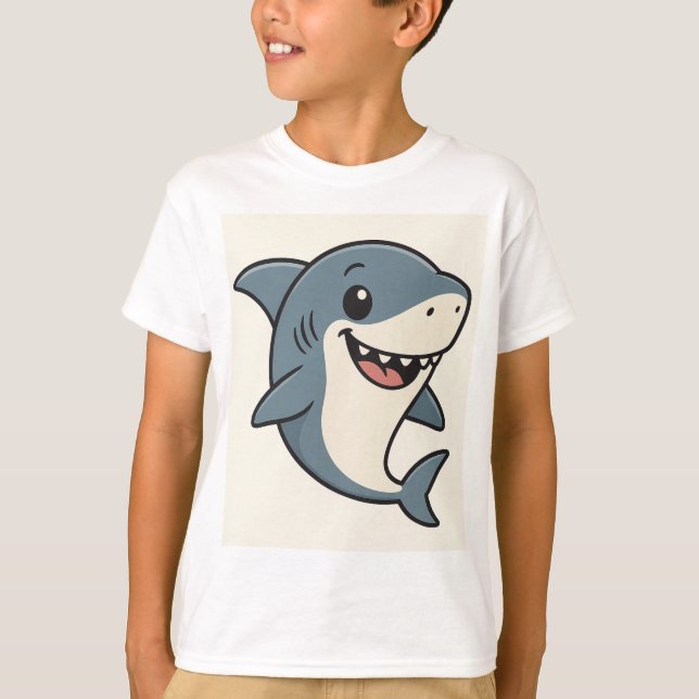 T-shirt Cool Shark avec Lunettes de Soleil (Devant)