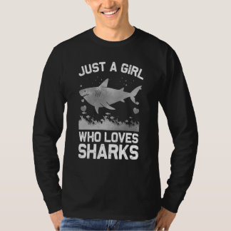 T-shirt Cool Shark For Women Girls Kids Shark Whale Shark