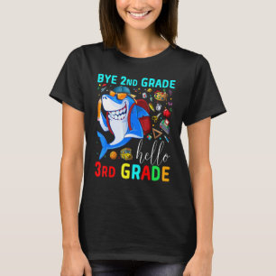 T-shirt Cool Shark Goodbye 2e grade Graduation Bonjour 3e