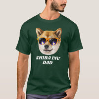 Cool Shiba Inu Papa Portant Fête des pères Lunette
