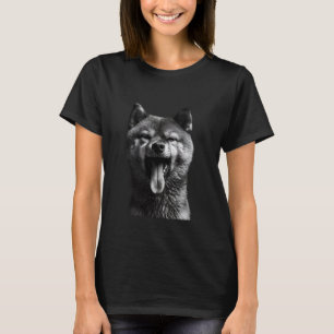 T-shirt Cool Shiba Inu Sticking Tongue Out Jouer Défiance