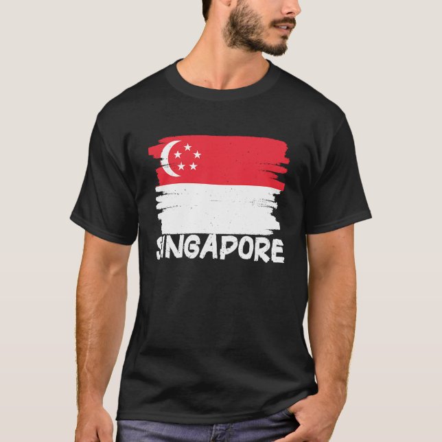 T-shirt Cool Singapore Flag (Devant)