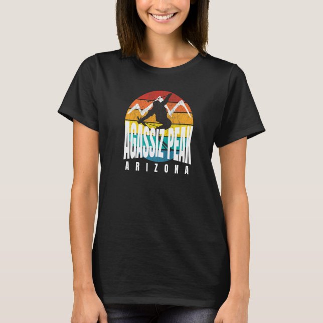 T-shirt Cool Ski Agassiz Peak Rad Ski Jumper Retro Sunset  (Devant)