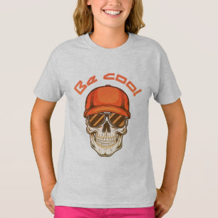 T-shirt Cool Skull with Cap and Sunglasses