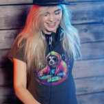 T-shirt Cool Sloth DJ Neon<br><div class="desc">Cette conception peut être personnalisée en choisissant l'option Modifier la conception. Vous pouvez également transférer sur d'autres objets. Contactez-moi à l'adresse colorflowcreations@gmail.com ou utilisez l'option conversation en haut de la page si vous souhaitez avoir cette conception sur un autre produit ou si vous avez besoin d'aide pour cette conception. Voir...</div>