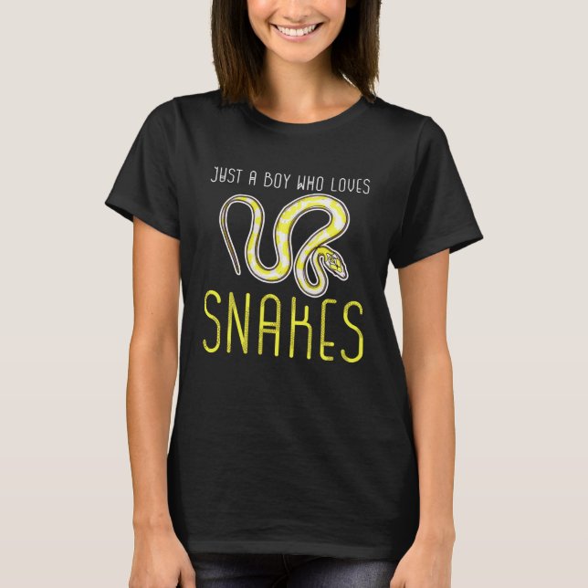 T-shirt Cool Snake Just A Boy Who Loves Snakes (Devant)