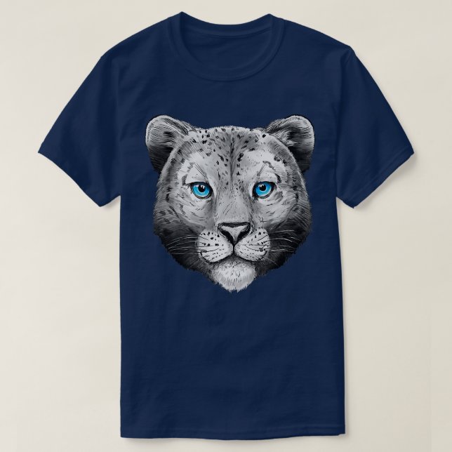 T-shirt Cool Snow Leopard Leopards Predatory Cat Predator  (Design devant)