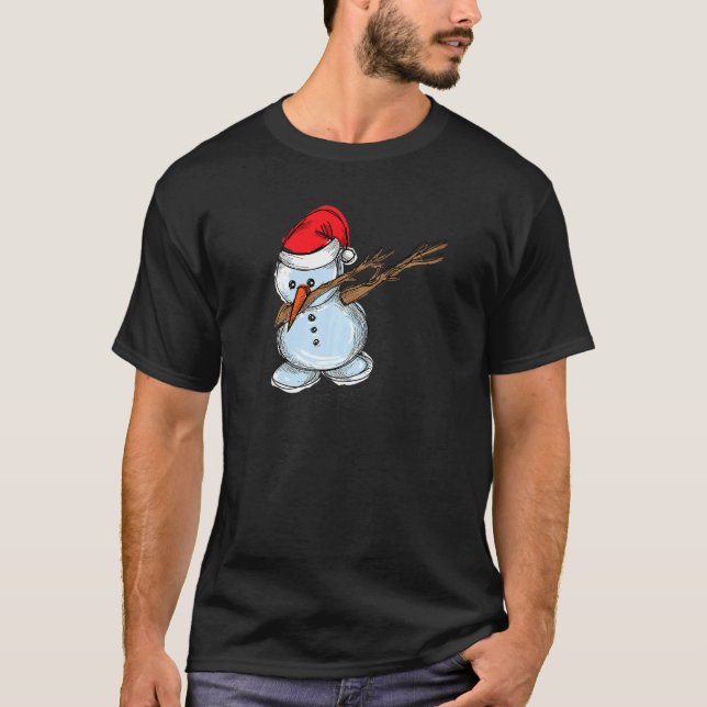T-shirt Cool Snowman Dab Dancing Noël Noël Noël Noël Pa (Devant)