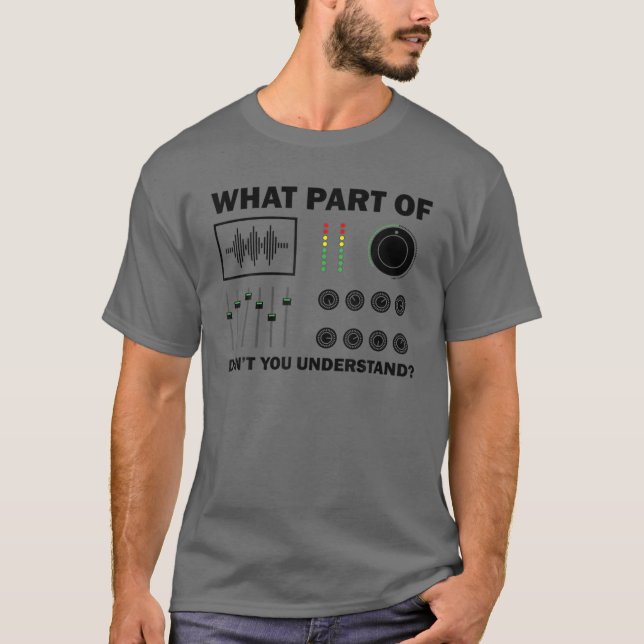 T-shirt Cool Sound Engineer Art For Men DJ Mixing De (Devant)