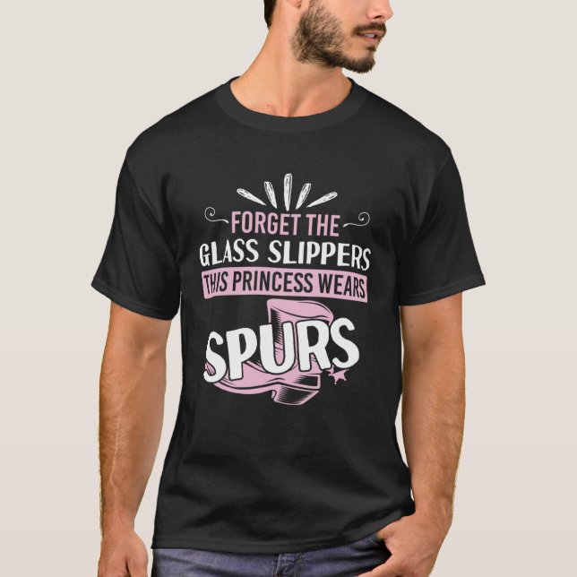 T-shirt Cool Spurs Princesse en verre Chaussures Cowgirl R (Devant)