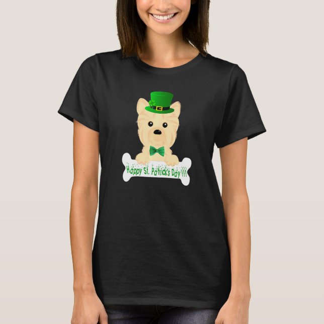 T-shirt Cool St patrick Yorkshire Terrier Yorkie Chien (Devant)