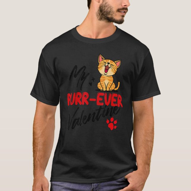 T-shirt Cool Statement Cat Romantic Love Valentine's Day P (Devant)