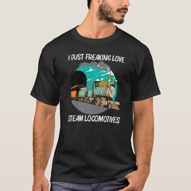 T-shirt Cool Steam Locomotive For Men Women Railroad Train (Devant)