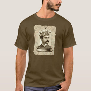 T-shirt Cool Steampunk bougie cerveau, tête en pot