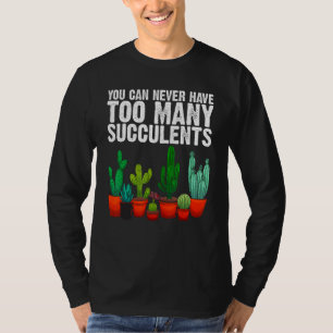 T-shirt Cool Succulent Art Pour Femmes Mère Plante Cactu