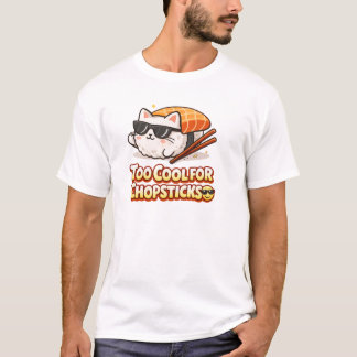 T-shirt Cool Sushi Cat Funny Asian Food Kawaii Design