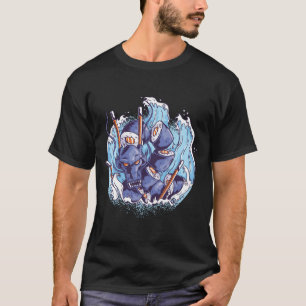 T-shirt Cool SUSHI Dragon Graphics Japonais Food Manga
