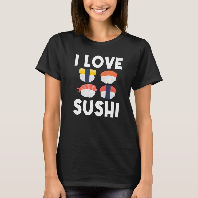 T-shirt Cool Sushi For Men Women Japanese Sashimi Seafood  (Devant)