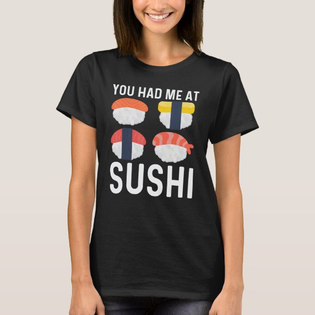 T-shirt Cool Sushi For Men Women Japanese Sashimi Seafood  (Devant)