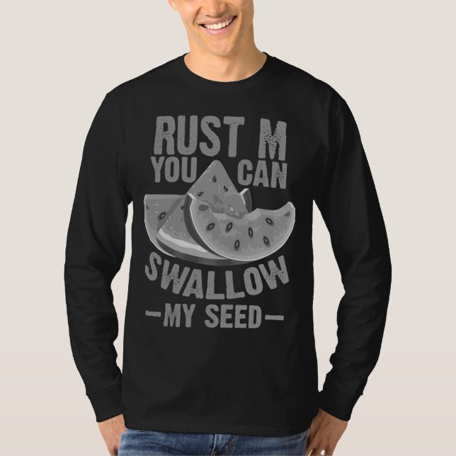 T-shirt Cool Swallow My Seed Funny Watermelon Don pour hom (Devant)