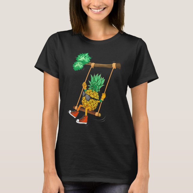 T-shirt Cool Swinning Pineapper Swinger Pineapple Tropical (Devant)