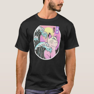 T-shirt Cool Synthwave Vaporwave Trippé esthétique Chat su