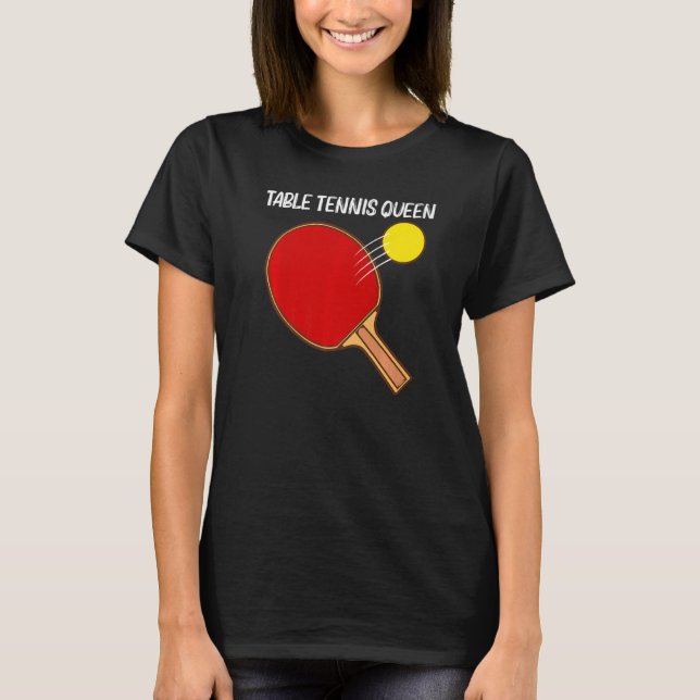 T-shirt Cool Table Tennis For Women Girls Ping Pong Sport  (Devant)