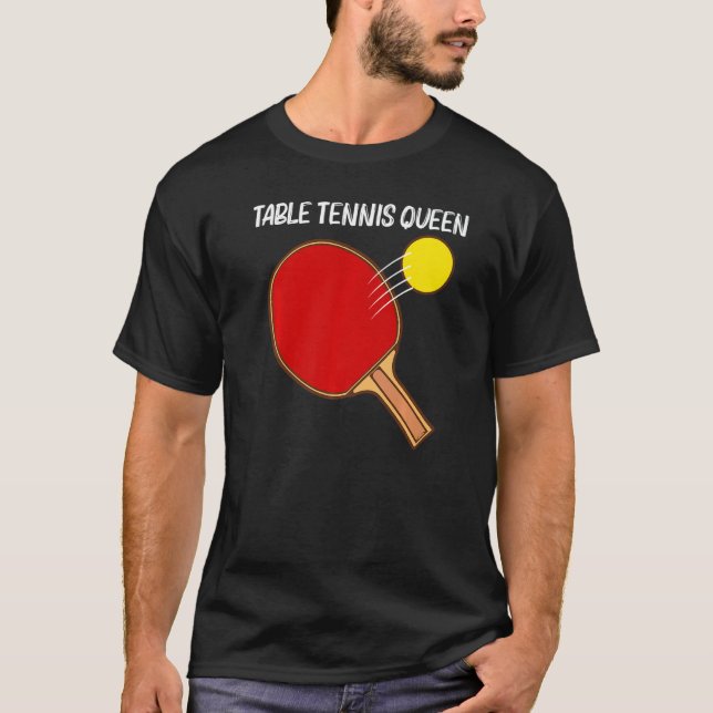 T-shirt Cool Table Tennis For Women Girls Ping Pong Sport  (Devant)