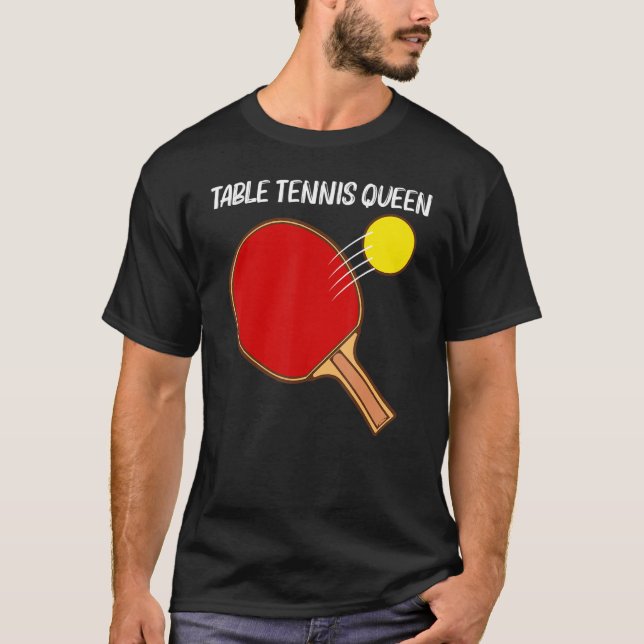 T-shirt Cool Table Tennis For Women Girls Ping Pong Sport  (Devant)
