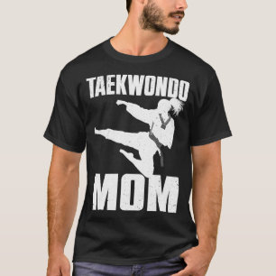 T-shirt Cool Taekwondo Maman Pour Femmes Filles Karate Jud