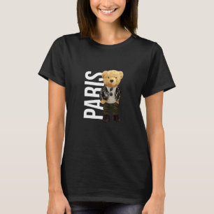 T-shirt Cool Teddy Bear à Paris France Graphique d'illustr