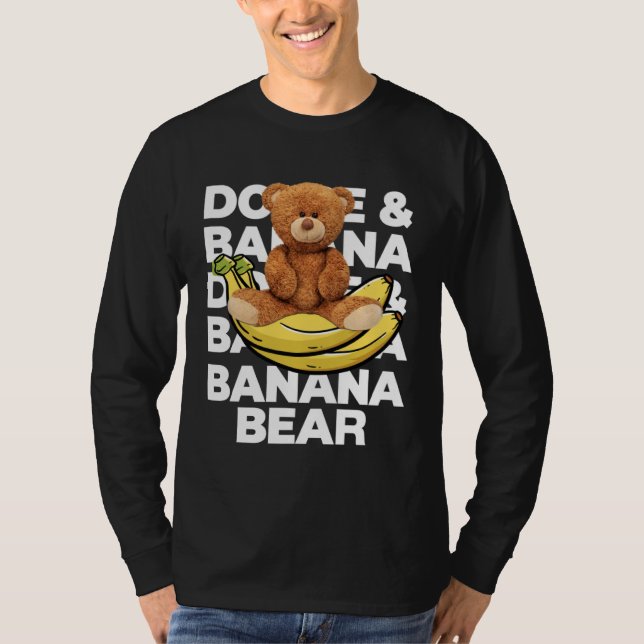 T-shirt Cool Teddy Bear Banana Style Banana Bear Graphic (Devant)