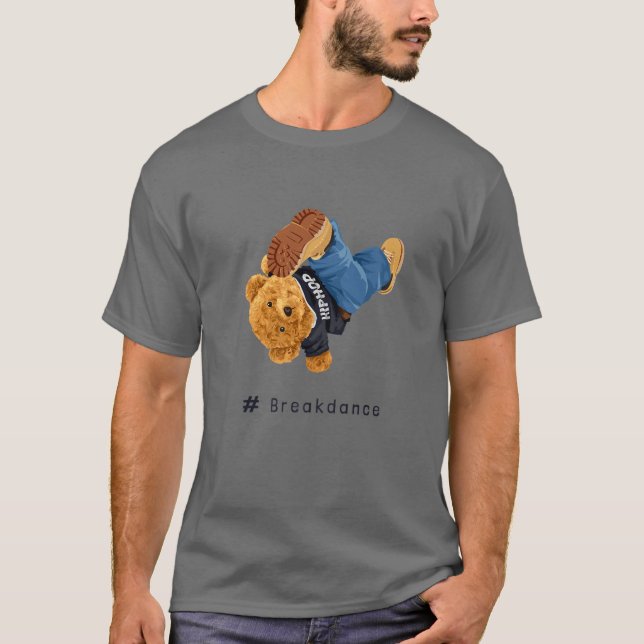 T-shirt Cool Teddy Bear Breakancing (Devant)