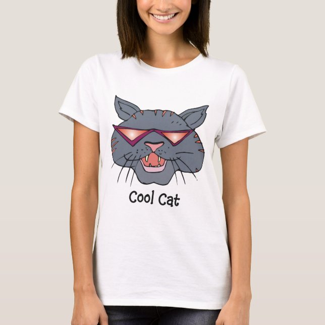 T-shirt Cool Tee - shirts de chats (Devant)