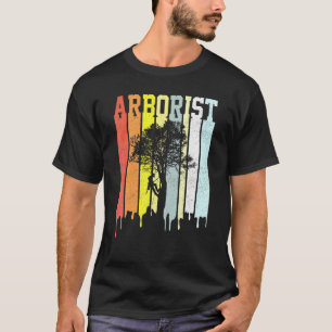 T-shirt Cool Texte Bandes Vintage Arboriste rétro