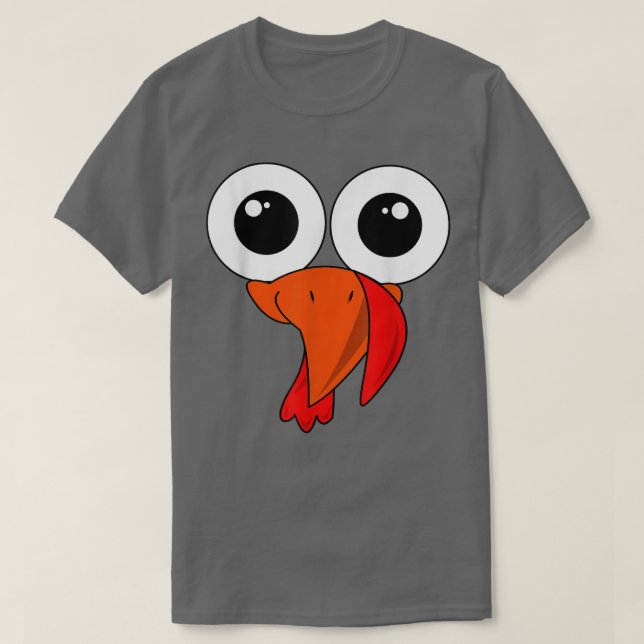 T-shirt Cool Thanksgiving TurkeyCute Turkey Face  (Design devant)