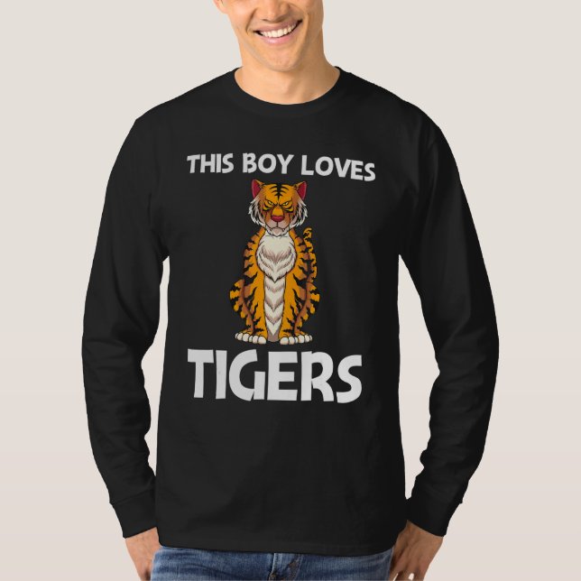 T-shirt Cool Tiger For Boys Kids Bengal Tiger African Tige (Devant)