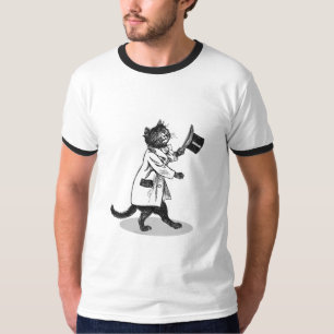 T-shirt cool Top Hat Chat Art Vintage