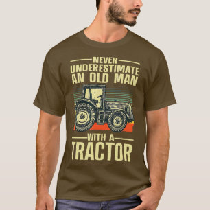 T-shirt Cool Tracteur pour hommes papa grand-père Farmer c