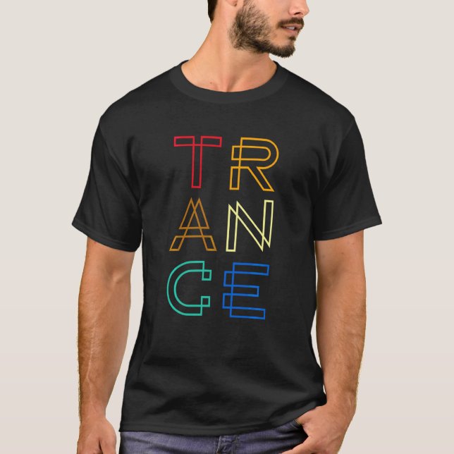 T-shirt Cool Trance Et Conception De Musique De Maison Edm (Devant)