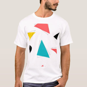 T-shirt Cool, triangles colorées uniques, à la mode,