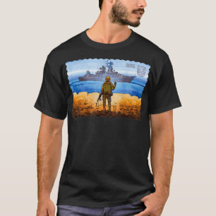 T-shirt Cool Ukraine Vintage Postage Timbre Drapeau drôle